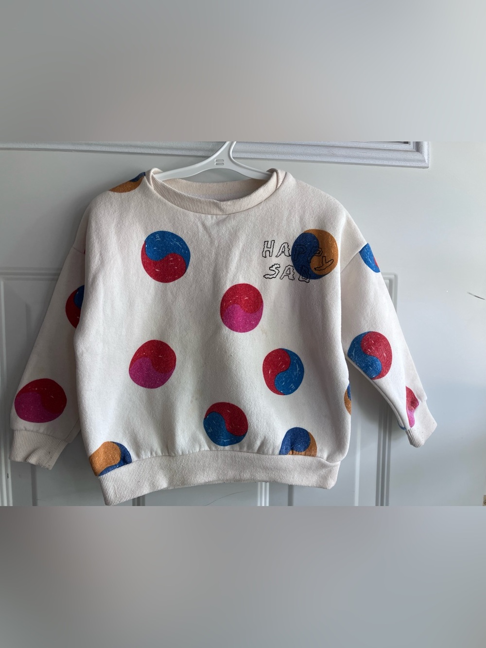 Bobo Choses Happysads yin yang sweater 4T 5T